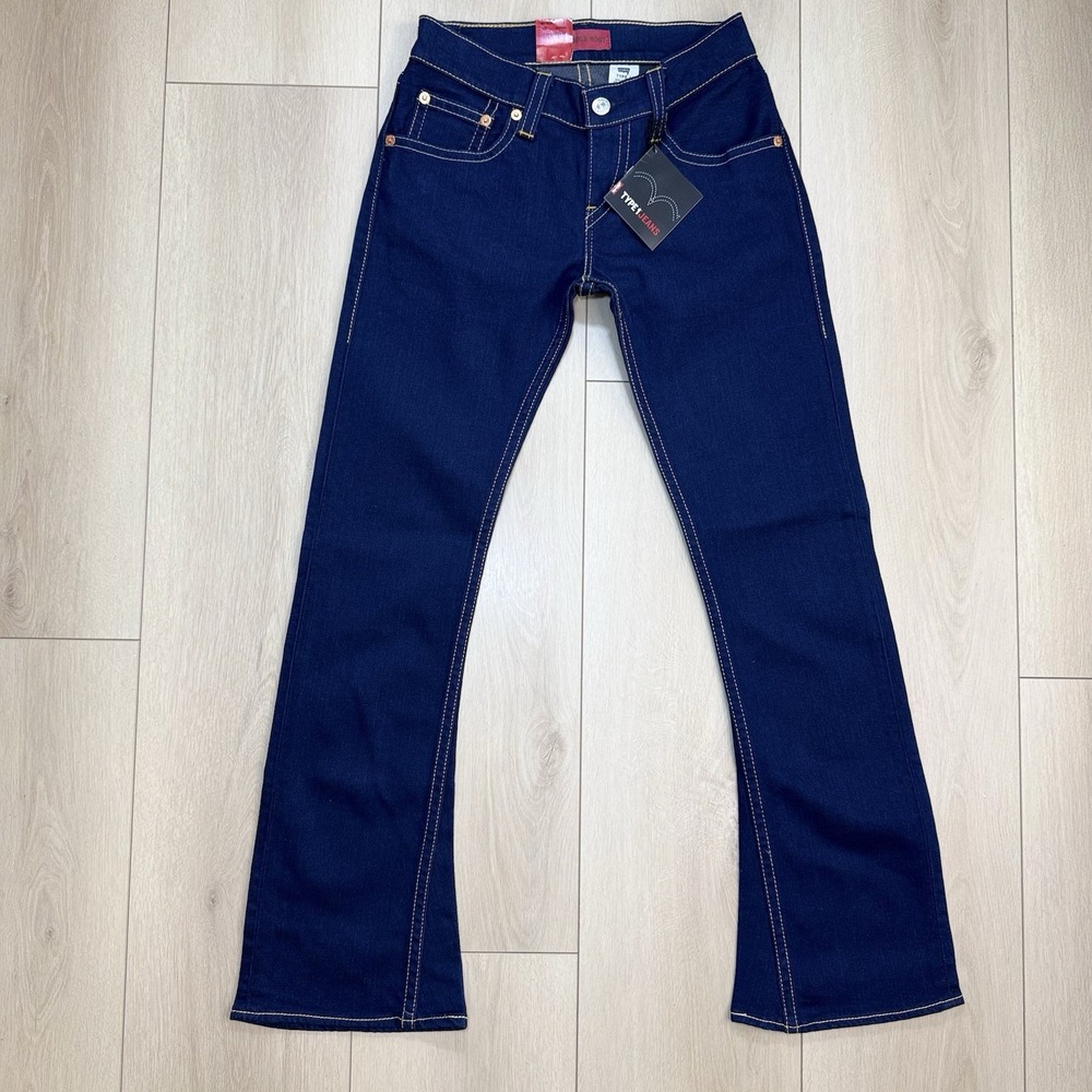 VTG Y2K Levis Type 1 Tough Boot Jeans Womens 4M Blue Stretch Bootcut Denim NWT!!